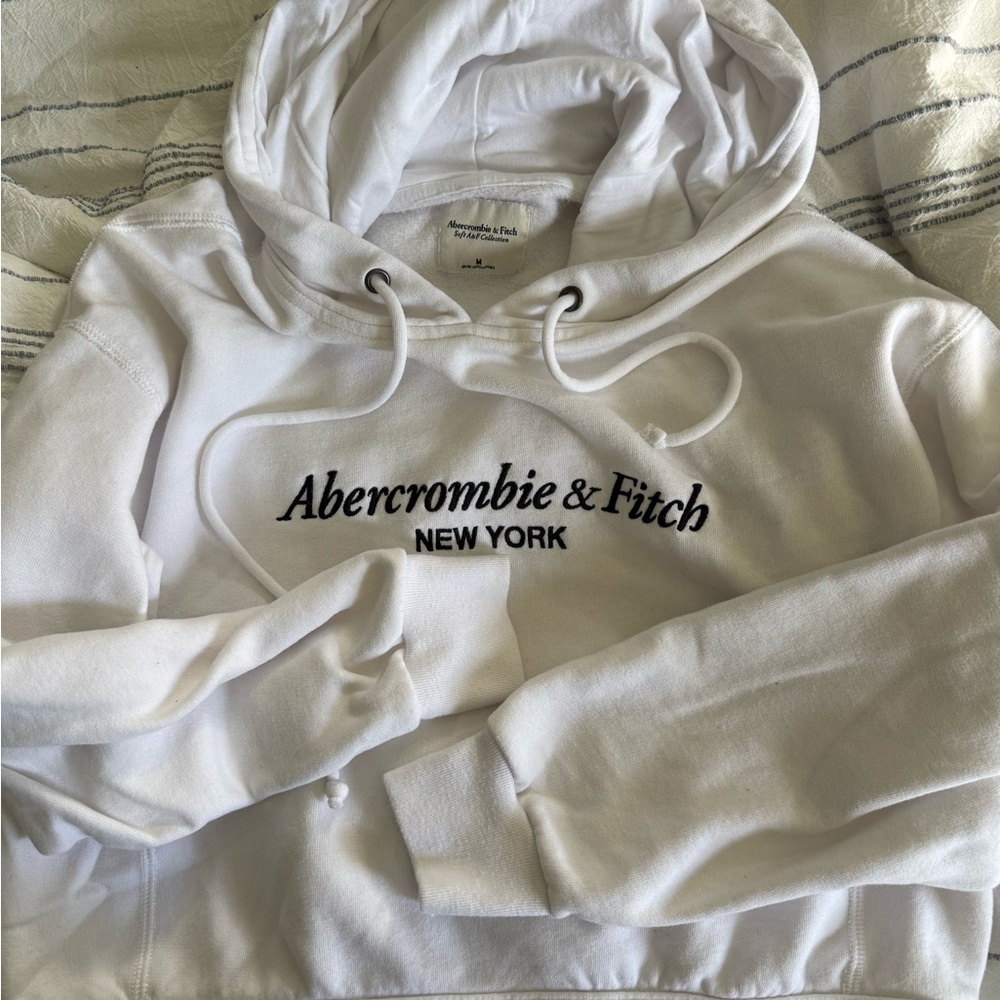 Abercrombie & Fitch White Hoodie szM - Picture 7 of 7